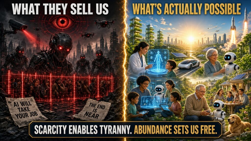 What they sell us vs. what's actually possible: AI fear vs. AI abundance