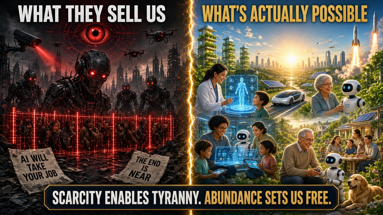 What they sell us vs. what's actually possible: AI fear vs. AI abundance